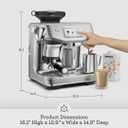 Breville BES881BSS Barista Touch Impress, Brushed Stainless Steel | Enjoy cold extraction functionality for cold brew beverages with this semi-automatic espresso machine with built-in grinder