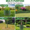 20 Pack Tree Trunk Protector, Expandable Tree Guard Wraps to Protect Bark with Twist Tie and Metal Stakes, Plant Shrub Protectors from Deer, Rodents, Animals, Trimmers, Mowers