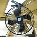 CYDZSW 12v Clip Fan for Car,10 inch Portable 90 Rotation Oscillating 12 Volt DC Desk Fan,2 Speed Car Fans that Blow Cold Air,360 Adjustment Clip on Fans for RV,Truck,SUV and Vehicles(Black)