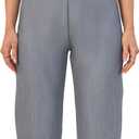 Women's Starfish Mid Rise Pull On Crop Pants, Slimming Capri Trousers, Comfort Fit for Casual Wear (Grey) M