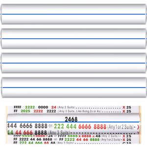 Relaxweex 4 Pcs Mahjong Line Magnifying Finder, Mahjong Line Reader for Beginners, Acrylic Thickened Rules Reader for Strategy, Parties, Competitions, Gift for Players