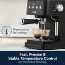 De’Longhi Classic Matte Black Espresso Machine, Easy-to-Use Milk Frother