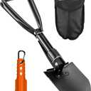 Camping Shovel Set, 3-in-1 Ultra-Light Aluminum Mini Shovel & 18.5'' Folding High Carbon Steel Shovel Ideal for Gardening, Hiking, Camping, Backpacking, Survival, and Emergency scenarios (Black)