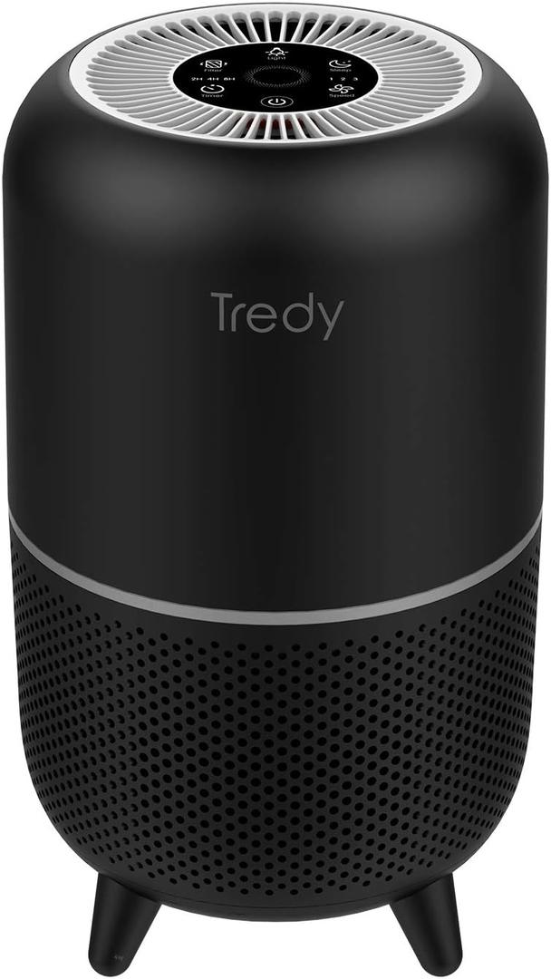HEPA Air Purifier for Home Large Room,Ozone Free Captures 99.97% Smoke Pets Danders Hair Pollen and Other Particles (Black)