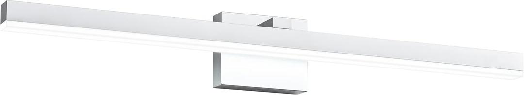 PRESDE Bathroom Light Fixtures Dimmable 32in Silver LED Vanity Light for Bathroom Wall Lighting Fixtures Over MirrorCold White 6000K