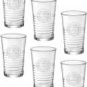 Bormioli Rocco Officina 1825 16 oz. Cooler Drinking Glasses for Cold Drinks, Water, and Cocktails, Set of 4, Clear