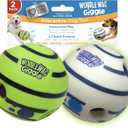Wobble Wag Giggle & Glow | Rolling Enrichment Toy for Fun Playtime, Interactive Play for Indoor or Outdoor, Keeps Dogs & Puppies Large, Medium or Small Busy & Moving, As Seen on TV | Pack of 2