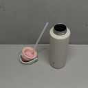 24 oz Insulated Water Bottle with Straw: Meoky Stainless Steel Metal Water Bottle with 2-in-1 Lid - Leak Proof, Cold for 24 Hours, Fits in Car Cup Holder, BPA-Free for Travel Sports Gym, Cream