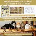 2 x DIY Paper Cat Origami Kit - 100 Sheets DIY Origami Paper to Fold 3D Cute Cats Figures,Fun Creative Art Project, Desk Decoration Handmade Paper Craft Kit Decoration & Gift for Pet Lovers (Cat 100PCS)
