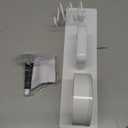 Hair Dryer Holder Wall Mounted,Blow Dryer, Curling Iron, Straightener Holder 3 in 1 Bathroom Metal Hair Tool Organizer Rack-Matte White-1