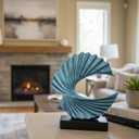 Modern Blue Ocean Wave Sculpture Abstract Resin Statues for Home Decor, Elegant Coffee Table Decor for Living Room, Unique Home Dcor Accents & Art Deco Decor for Office, Shelf, or Entryway