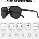 STORYCOAST Polarized Aviator Sunglasses for Men Women Classic Retro Aviators Sports Driving Running Sun Glasses (3pack-black+black+black)