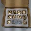 10 Pack khtumeware 1-1/4" Champagne Bronze Zinc Alloy Cabinet Knobs - Single Hole Center Kitchen Cabinet Pull Hardware for Bedroom.