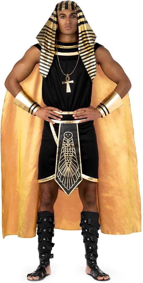 Morph Deluxe Egyptian Pharaoh Costume for Men - Adult Pharaoh Halloween Outfit - Ancient Egyptian Dress Up (Medium)