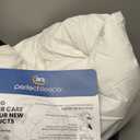 Serta Goose Feather Down Fiber Cotton Comforter Twin Size - 100% Cotton Duvet Insert - Hotel Luxury Hypoallergenic Bedding Comforter All Season Medium Warmth 68 x 90 Inch White