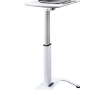 stand up desk pneumatic adjustable height tilting laptop lectern speaker podium (white,25'5eifr)
