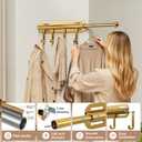 12" Valet Rod for Closet Pull Out (1 Pack, Gold)