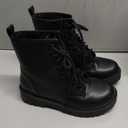 Soda FIRM - Lug Sole Combat Ankle Bootie Lace up w/Side Zipper (7.5 Wide, Black)