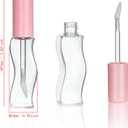 COSIDEA 7 pcs 15ml Pink Empty large size lip gloss tubes S-shaped lipgloss tube bottles for coconut oil liptin refill