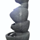 SereneLife Premium 4-Tier Stone Tabletop Water Fountain, Indoor/Outdoor Decor, Adjustable Pump Stone Water Fountain