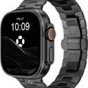 AGIS02 Titanium Band for Apple Watch Ultra 3/2/1 Band 49mm & Series 11/10 46mm, Premium Adjustable Ultra Watch Band for Men with Butterfly Clasp, Durable and Lightweight iWatch Metal Strap (Black)