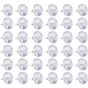 BLUE PANDA 36 Pack Plastic Diamond Rings for Bridal Shower Game, Bulk Set for Bachelorette Party Favors (1 x 1.5 In) - Bachelorette Party Accessories - Fake Diamond Ring