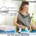 Encasa XO Ironing Board Cover and Pad 49"x18" Standard Size - Thick 3mm Felt Padded Iron Board Cover with Padding, Scorch & Stain Resistant Cotton, Heavy Duty Drawstring, Snug Fit - Black Arrow
