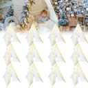 12 Packs Teepee Tent for Kids with 10FT String Lights, Play Teepee Tent for Girls & Boys, Indoor Outdoor Foldable Tents for Birthday Party Boho Sleepovers Party Pajama Party (White)