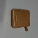 GERUOLA Men's Shielded Wallet Zipper Leather Wallet Men's Bifold RFID Card Case Wallets for Men (Khaki)