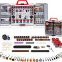 SHALL 508-Piece Rotary Tool Accessories Kit, Universal Rotary Tool Bits for Sanding, Cutting, Grinding, Drilling, Carving, Engraving, Polishing, Cleaning, Rotary Tool Attachments with Carrying Case