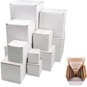 KeaJuidy 12pcs Prank Gift Box Nesting Gift Boxes Assorted Size Surprise Box Square Funny Gag Gift Nesting Cartons Great for Christmas Birthday Wrapping Presents or Decoration (2-6.3 Inch) (1 Set)