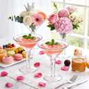 2 Pack 48 oz Giant Martini Glasses, Plastic Martini Glasses Set of 2, Clear Acrylic Cocktail Cups for Desserts Centerpieces and Party Drinkware