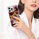 Magnetic for iPhone 16 Pro Max Case [Compatible with MagSafe][with Screen + Camera Protector] Floral Flower Sunflower Pattern Design, Slim Shockproof Phone Cover for Women Girls