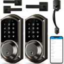 Veise Smart Lock with Handle Set, Matte Black