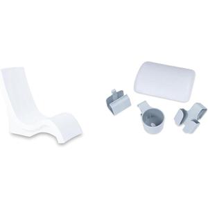 Step2 Vero Pool Chair for 9-Inch Ledge with Accessories - Weighted Waterproof Patio Furniture