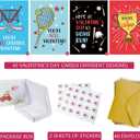 Chenive Valentine's Day Cards for Kids, Sports Themed Valentines Day Greeting Card, 40 Valentine's Day Cards Bulk for School Preschool Class Classroom, 3.5 x 5 IN