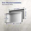 Led Shower Niche 24" X 12" Brushed 304 Stainless Steel with Lighting Waterproof No Tile Need Shower Niche for Bathroom Recessed Wall Shelf