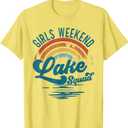 Girls Weekend Girls Trip Mother Daughter Rainbow Lake Squad T-Shirt, M
