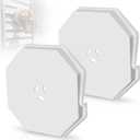 Vinyl Siding Mounting Block Kit Fits 1/2 Inch Lap, 4-10 Inch Siding, White | 130110006001 Octagon Mount Block, Mounting Plate for 1/2 inch Lap and 4 inch to 10 inch Height Siding Outdoor Light or Camera