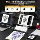 Bagana Tattoo Stencil Printer, 2-in-1 Wireless Bluetooth Thermal Printer for Tattoo Stencils & Documents, Portable Temporary Tattoo Transfer Machine Kit for Tattoo Artist & Beginner, Black