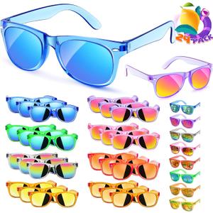 Party Favors Kids Sunglasses Bulk - 24 Packs Neon Sunglasses for Kid Age 3-8, UV400 Protection Party Sunglasses Goodie Bags Stuffers for kids Birthday Party Supply, End of the Year Gifts For Students