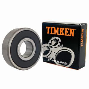 2PACK TIMKEN 6201-2RS Double Rubber Seal Bearings 12x32x10mm, Pre-Lubricated and Stable Performance and Cost Effective, Deep Groove Ball Bearings.