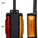 Partsam 2x 4 LED Clearance Trailer Fender Lights Amber Front Red Back 4 Diodes RH/LH