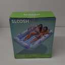 SLOOSH Inflatable Tanning Pool Lounger Float, 85" x 57" Extra Large Pool Floats Adult with Pillow, 4 in 1 Suntan Tub Raft Floatie,Sunbathing Bed Lounge for Water Blow Up Ball Pit Party Gifts, XL-Blue