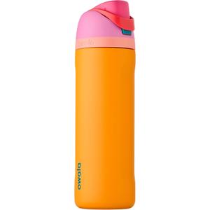 Owala FreeSip Insulated Stainless Steel Water Bottle with Straw for Sports, Travel, and School BPA-Free Sports Water Bottle, 24 oz, Tropical