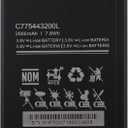 New Rechargeable Battery C775443200L Compatible with BLU C5L C050 C5 2019 C110L C110 with Tools