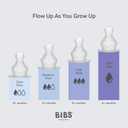 BIBS Baby Bottle 150 ml Silicone Nipple 4 Pack - Anti-Colic, BPA-Free, Round Nipple, Lightweight & Easy to Clean, Suitable for Newborns 0+ Years, 4-Pack + 2 Extra Nipples - Ivory
