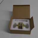 Haidms Gold Glass Door Knob Crystal Door Knobs Interior, Vintage Privacy Door Lock for Bed Bath, Clear Diamond Glass with Heavy Duty (1 Pack)