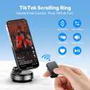 TikTok Scrolling Ring  Page Turner for iPad E-Books, Bluetooth Phone Controller for TikTok, Camera Shutter Music Remote Control, TikTok Trend Item Must Have 2025 for iPhone, iPad, Android, Pink