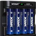 XTAR Rechargeable 2000mAh AA Lithium Ion Batteries with Charger (LC4+4PCS 1.5V 2000mAh)